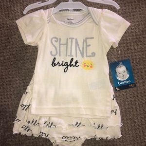 3-6m baby girl 2 piece outfit